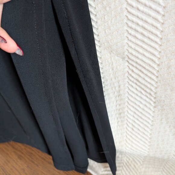 Club Monaco Collection Navy Blue Semi-sheer Maxi dress long sleeve Medium - Picture 10 of 10